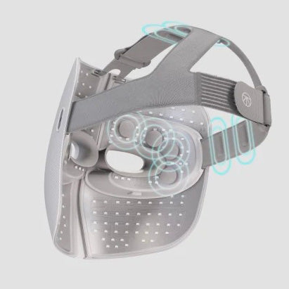 Therabody TheraFace Mask interior showing LED light and vibration technology