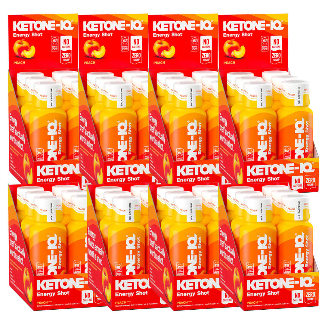 Ketone-IQ No Caffeine High Performance Energy Shot (Peach)