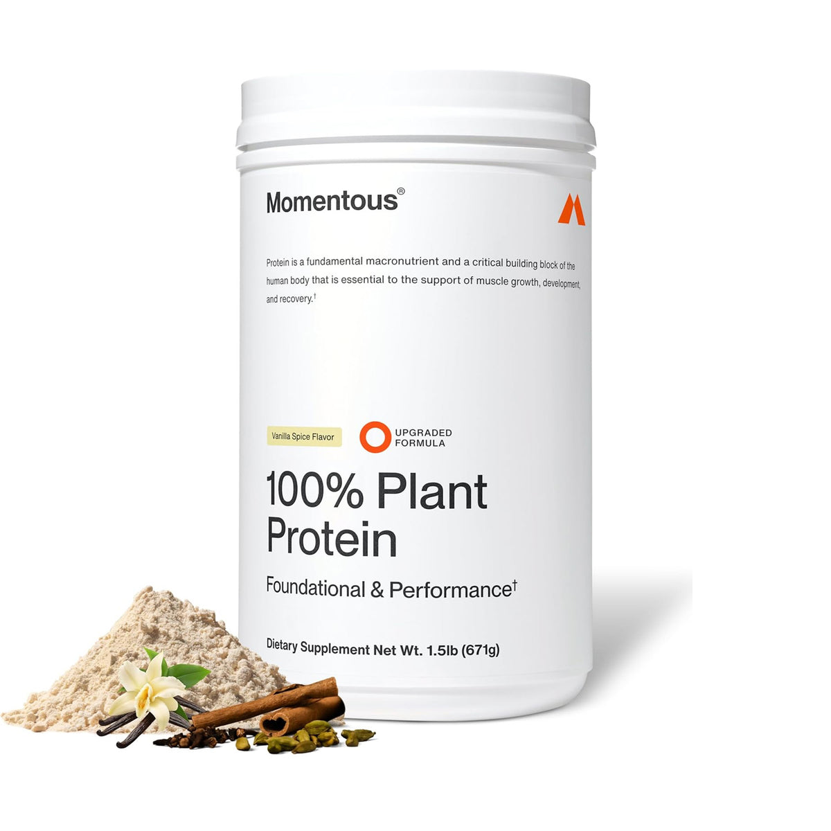 Momentous 100% Plant Protein Chocolate protein powder