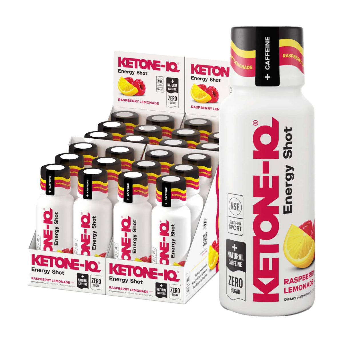 Ketone-IQ +Caffeine High Performance Energy Shot (Raspberry Lemonade)