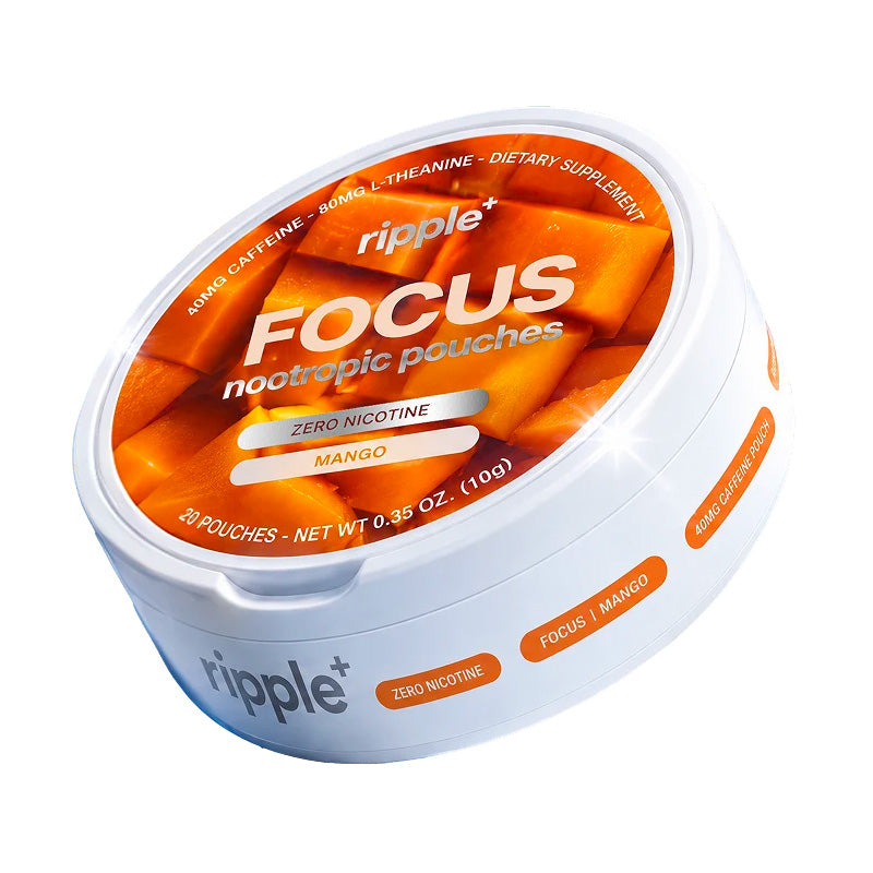 ripple+ Focus Mango nootropic pouches, single can