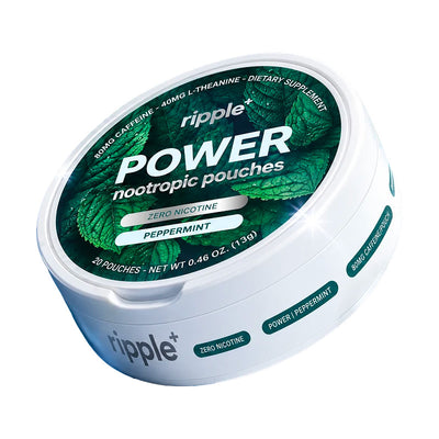 ripple+ Power Peppermint nootropic pouches, single can