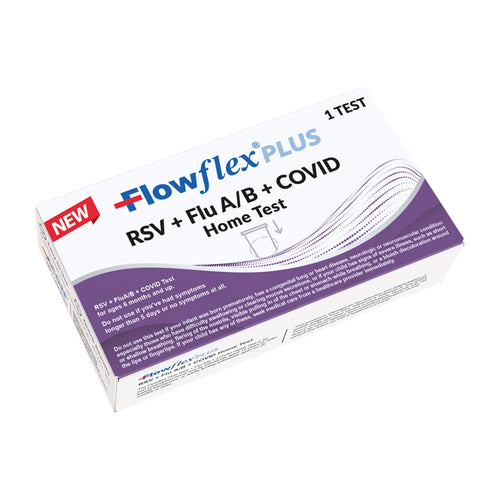 Flowflex® PLUS 4-in-1 RSV + Flu A/B + COVID Home Test
