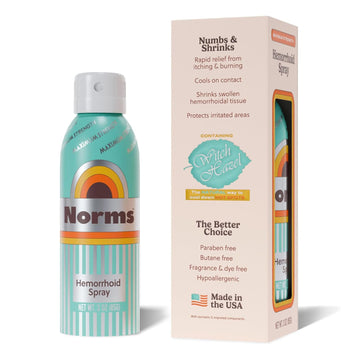 Norms Hemorrhoid Cooling Spray, Max Strength 5% – Fast Acting 3oz Spray