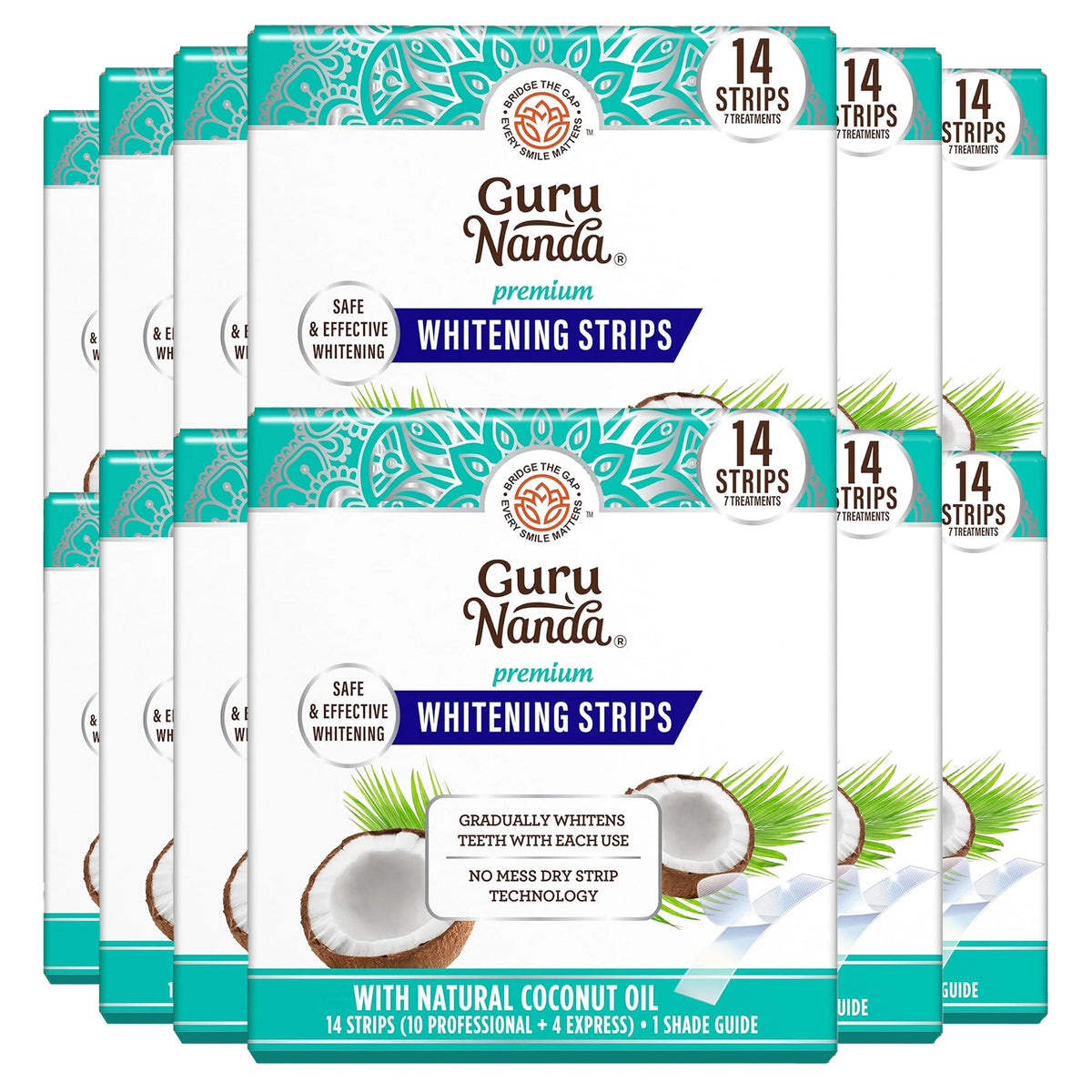 GuruNanda Whitening Strips (12 Pack)