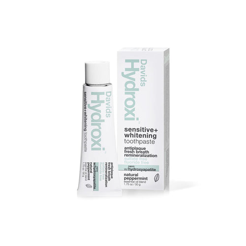Davids Hydroxi™ Sensitive+Whitening Nano Hydroxyapatite Travel Size Premium Toothpaste (Peppermint) (1.75 oz)