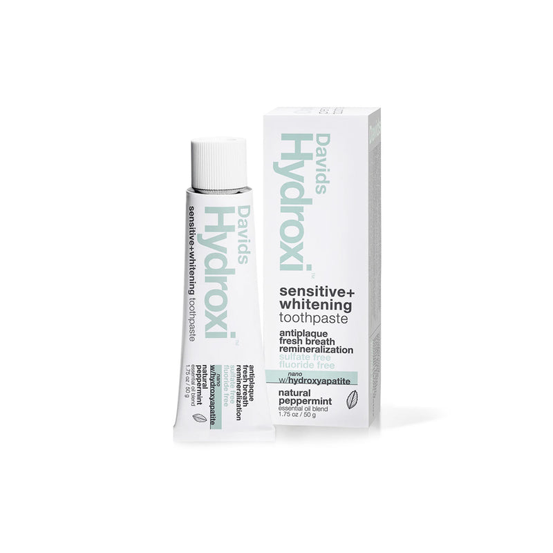 Davids Hydroxi™ Sensitive+Whitening Nano Hydroxyapatite Travel Size Premium Toothpaste (Peppermint) (1.75 oz)