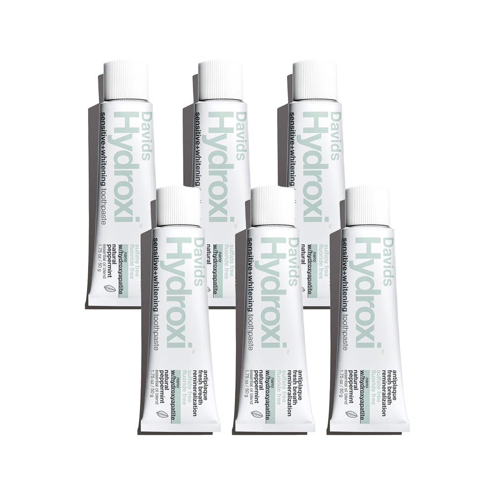 Davids Hydroxi™ Sensitive+Whitening Nano Hydroxyapatite Travel Size Premium Toothpaste (Peppermint) (1.75 oz)