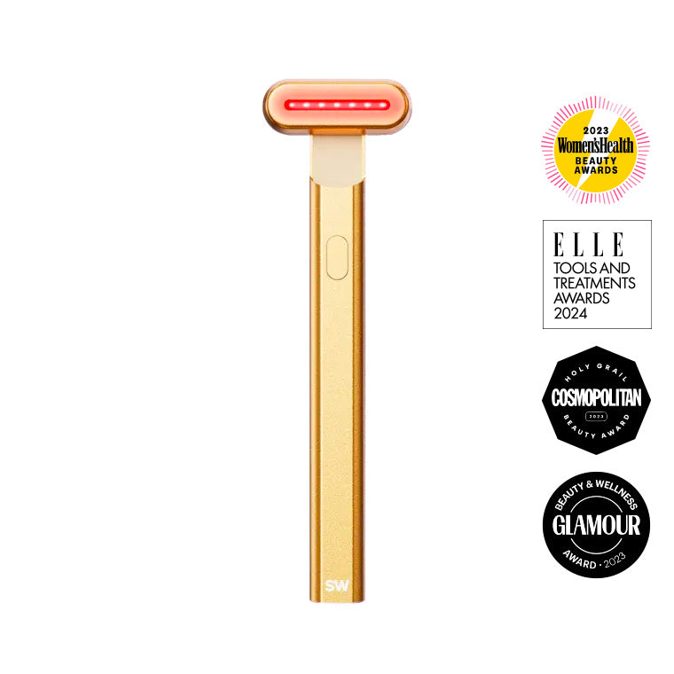 Solawave 4-in-1 Red Light Therapy Skincare Wand (Gold)