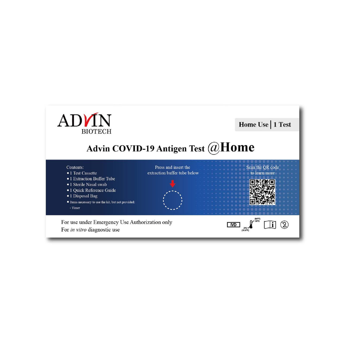 Advin COVID-19 Antigen Test @ Home (1pk)