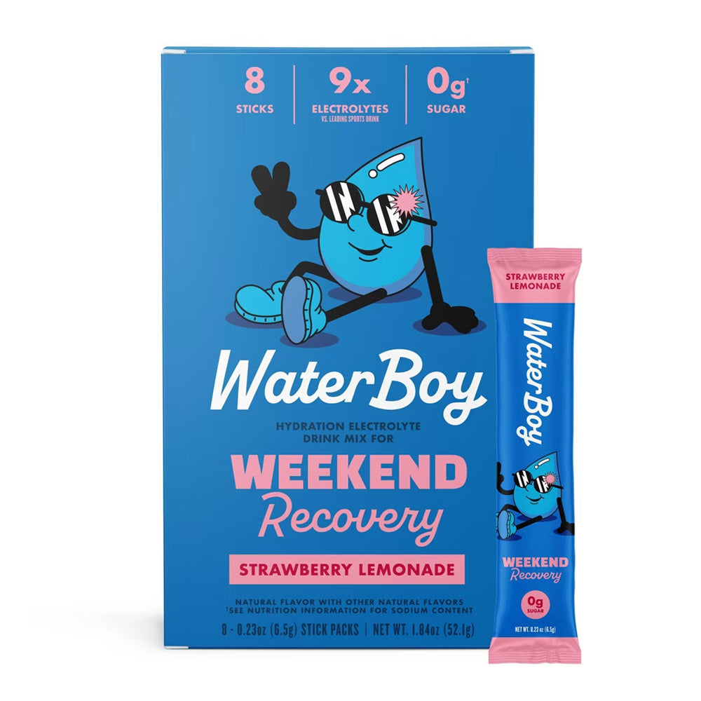 Waterboy Weekend Recovery Electrolyte Drink Mix - 8 Sticks (Strawberry Lemonade)