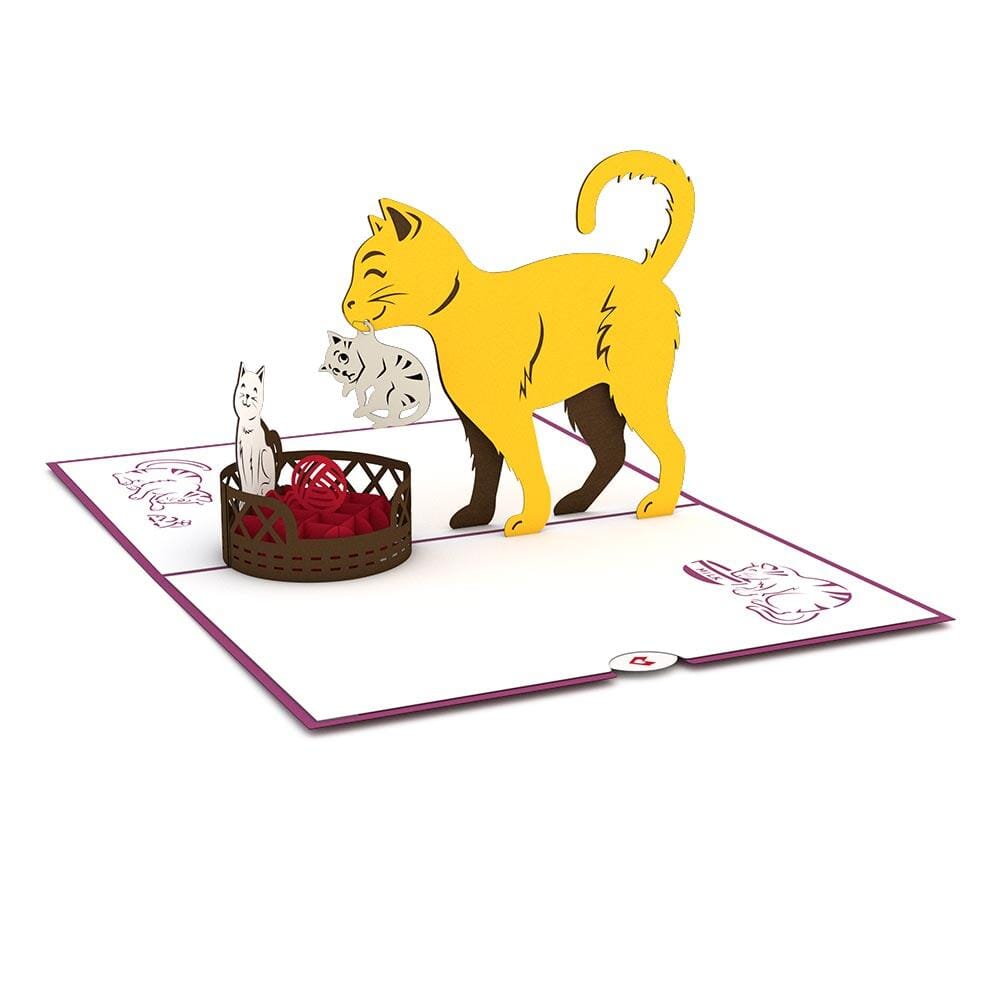 Cat Family 3D Card