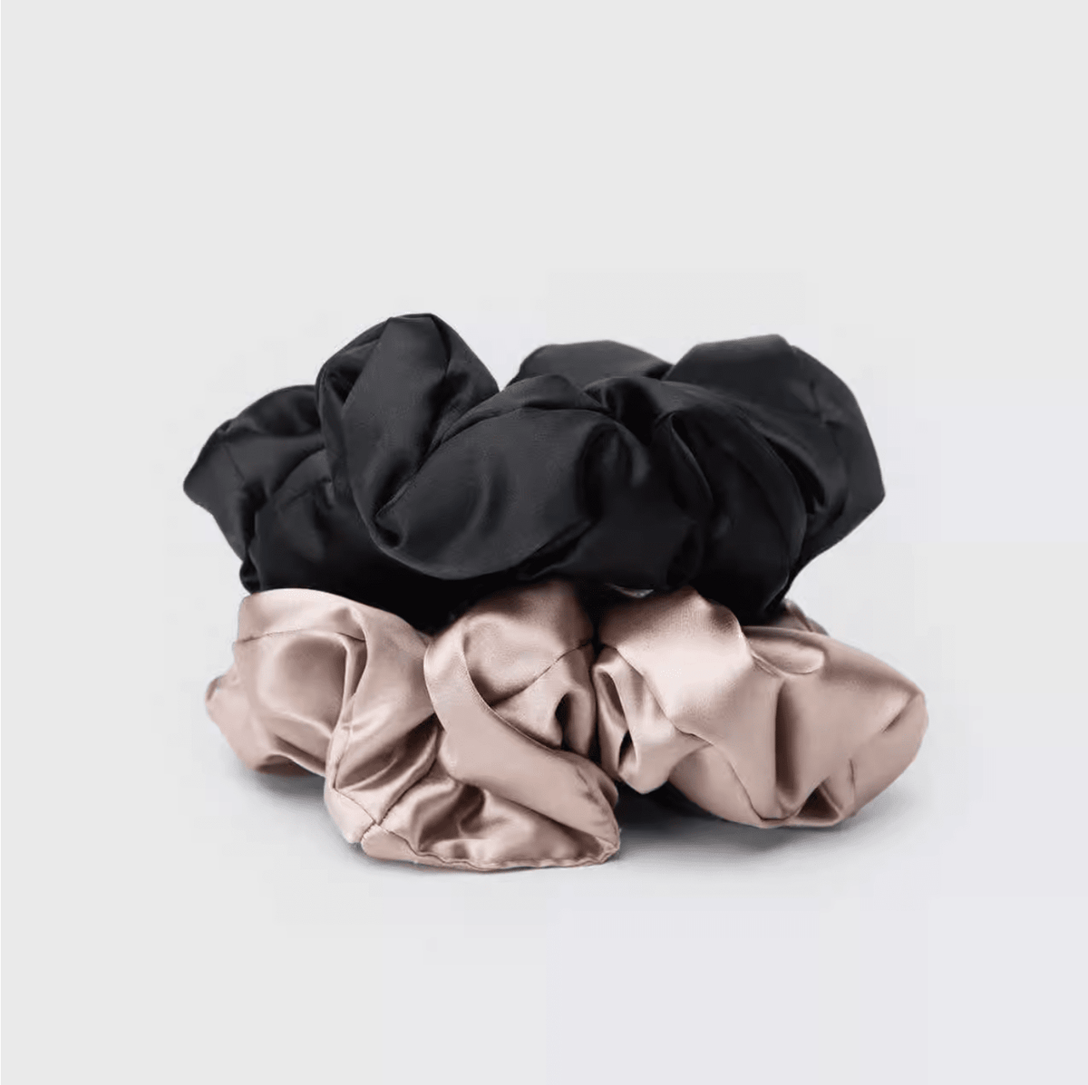 Kitsch - Satin Sleep Pillow Scrunchies (Black/Gold)
