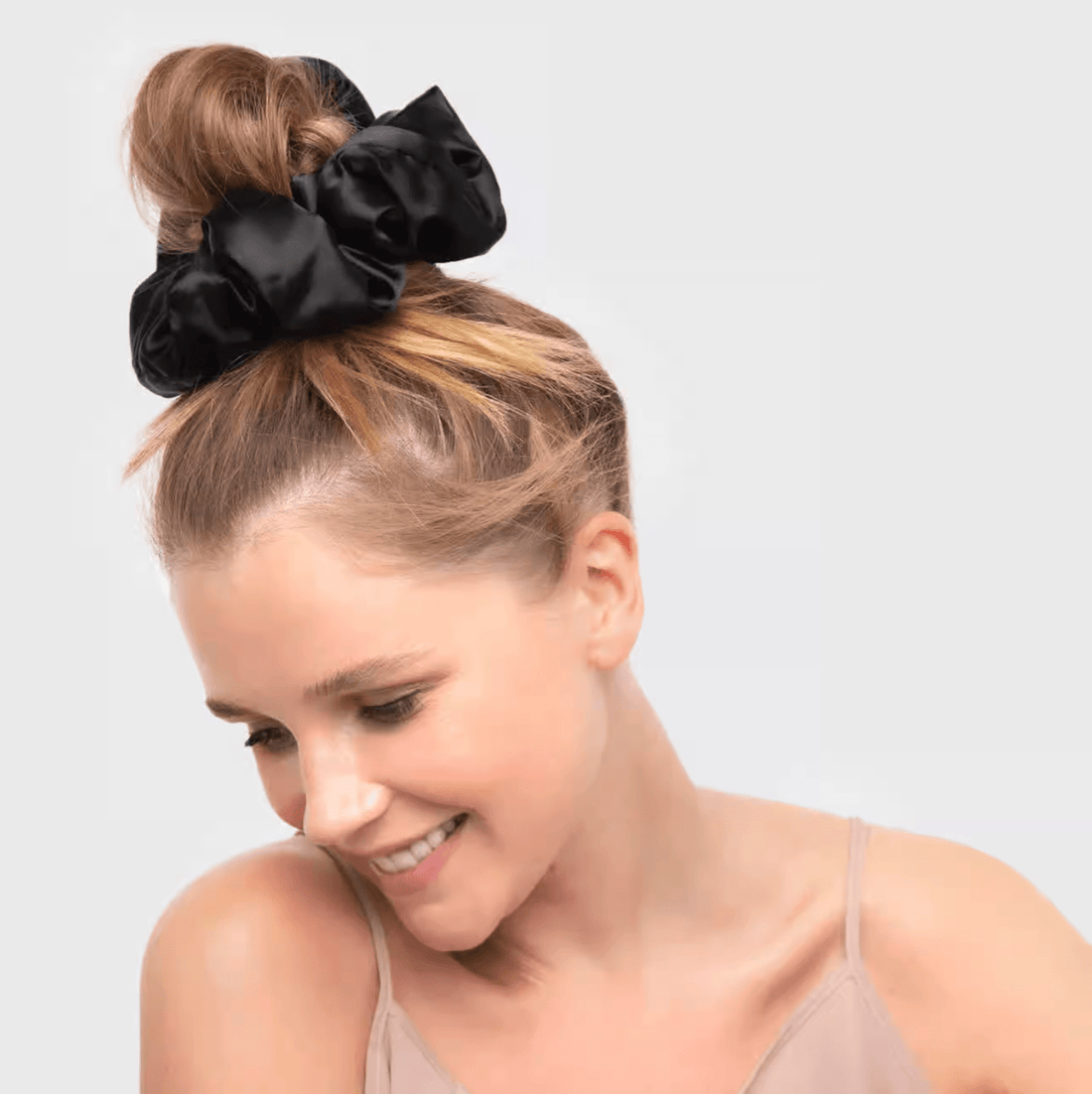 Kitsch - Satin Sleep Pillow Scrunchies (Black/Gold)