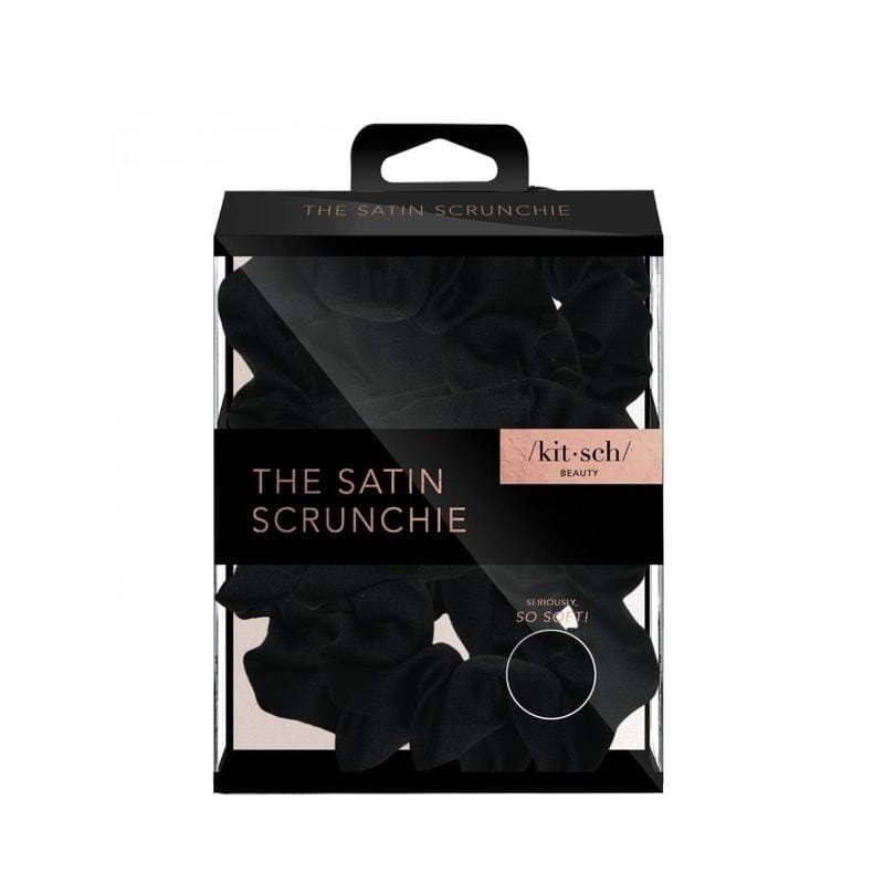 Kitsch Satin Sleep Scrunchies - Black